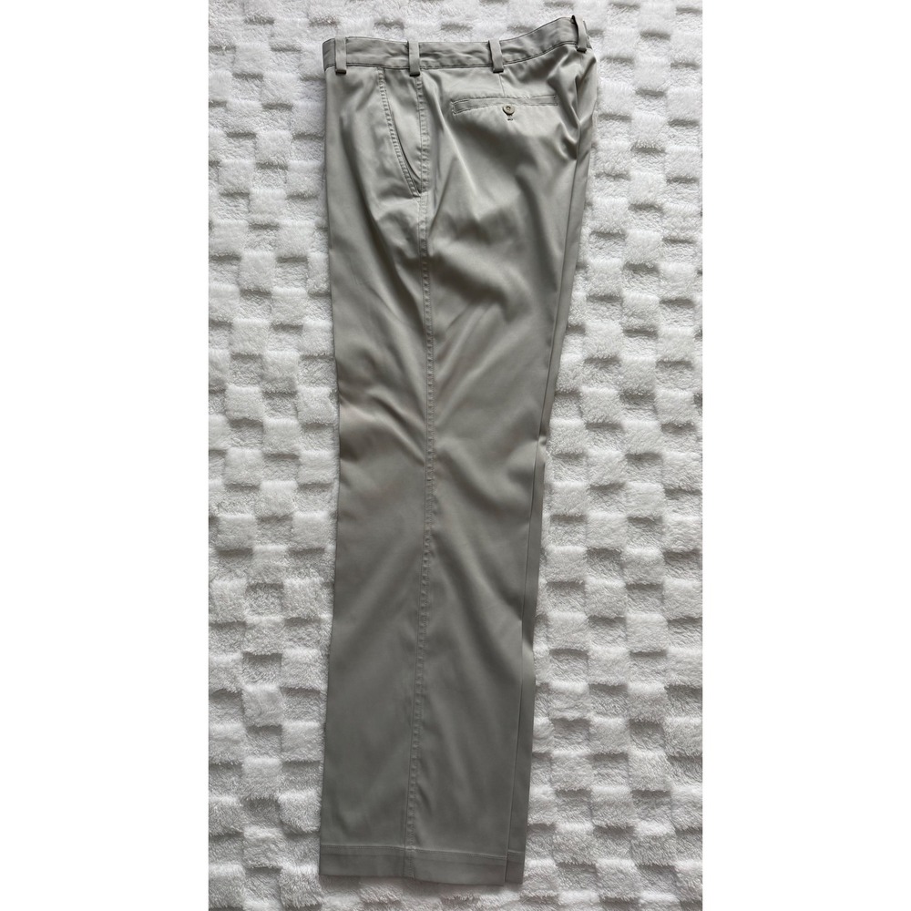 Nike Golf Dri-FIT Men 32x32 Gray Flat Front Performance Trousers Logo  EUC